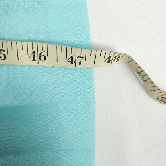 Vintage Jennifer Gee Womens 14 Teal Pleated Belted Midi Dress Made in USA - Picture 7 of 7